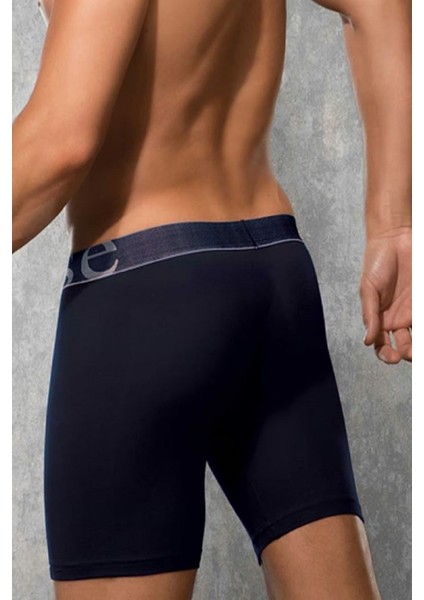 Lacivert Erkek Modal Torbalı Uzun Paça Boxer