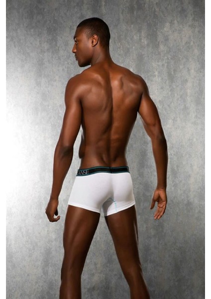 Beyaz Erkek Modal Torbalı Normal Paça Boxer