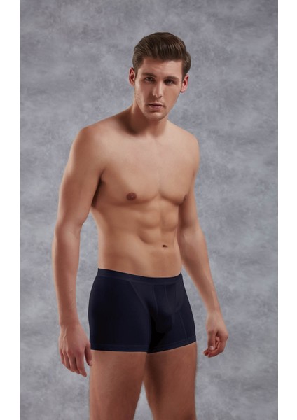 Lacivert Erkek Modal Torbalı Normal Paça Boxer