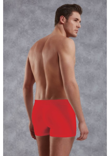 Kırmızı Erkek Modal Torbalı Normal Paça Boxer