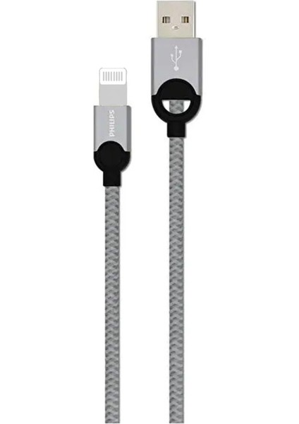 Apple MFI Lisanslı UsbA to Lightning 1.2Metre Hızlı Data ve Şarj Kablosu Gri DLC2508N