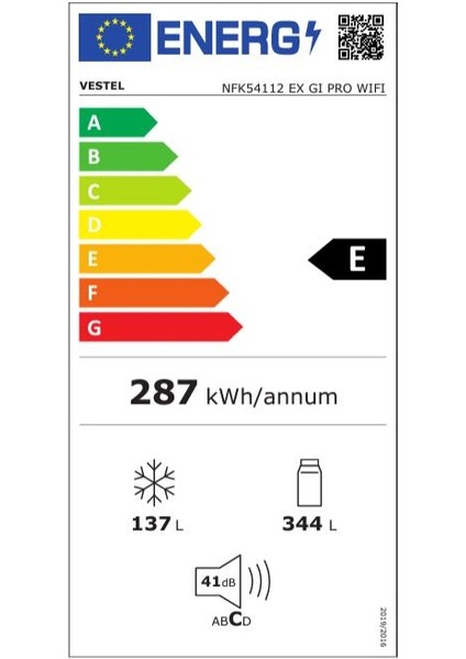 NFK54112 Ex Gı Pro Wıfı 481 Lt No-Frost Buzdolabı