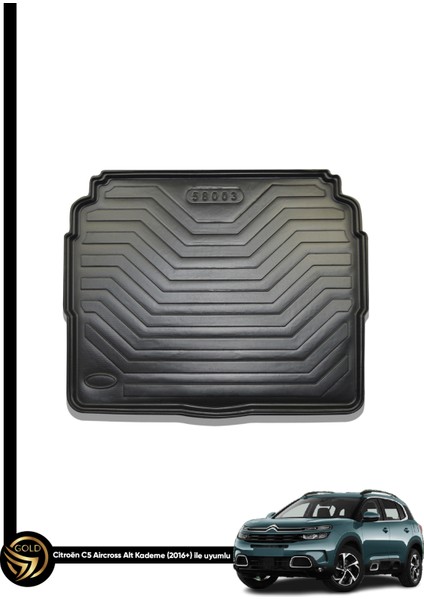 Citroen C5 Aircross Alt 2017+ 3D Bagaj Havuzu Araca Özel Olive Kauçuk Bagaj