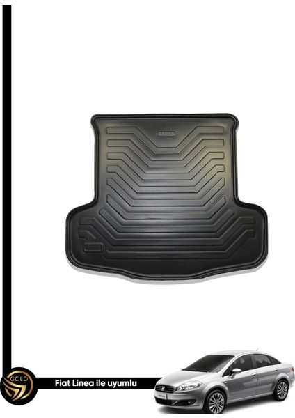 Fıat Lınea Sedan 2007 ve Sonrası 3D Bagaj Havuzu Araca Özel Olive Kauçuk Bagaj