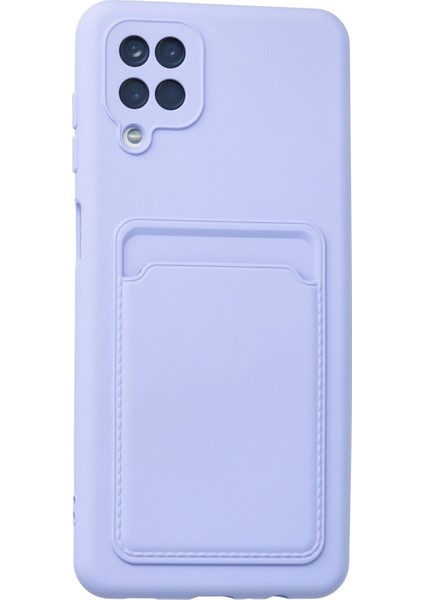 Samsung Galaxy M12 Kılıf Kelvin Kartvizitli Silikon - Lila 24051