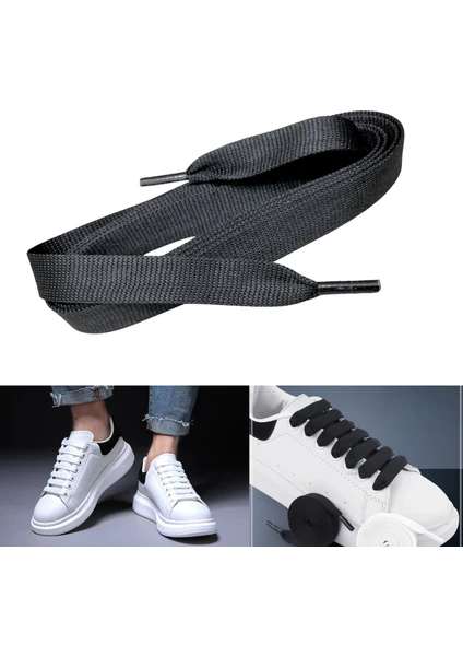 Mcqueen Uyumlu Spor Bağcık, Extra Geniş Yassı Ayakkabı Bağcığı, Shoelace, 1 Çift