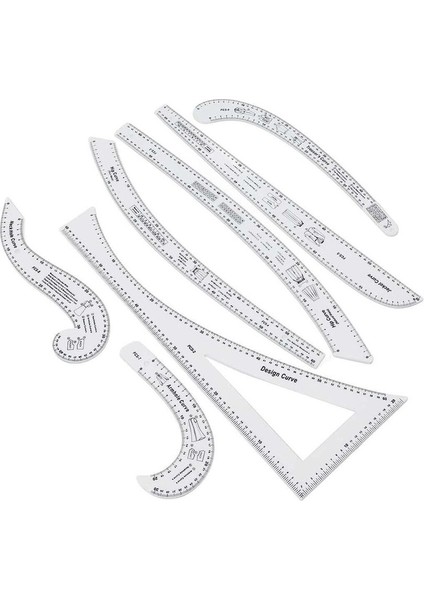 Riga Cetvel Takımı Plastik 7 Parça