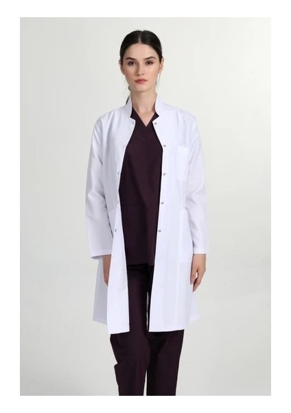 Önlük Kadın Uzun Hakim Yaka Doktor Hemşire Öğretmen Önlüğü Beyaz fiyatları