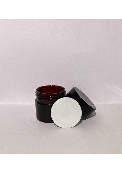 30 ml Kahverengi Akrilik Krem Kutusu, Siyah Kapak, Kozmetik Kutu, Plastik Kutu, 25 Adet modelleri