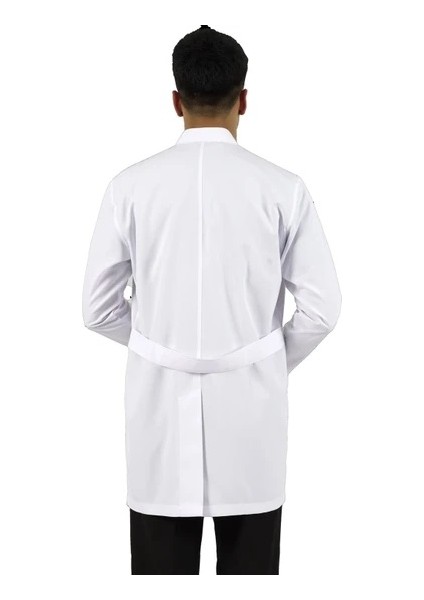 Gömlek Yaka Orta Boy Beyaz Erkek Doktor Öğretmen Hemşire Laboratuvar Önlüğü