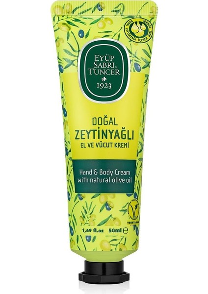 Doğal Zeytinyağlı El Ve Vücut Kremi 50 Ml