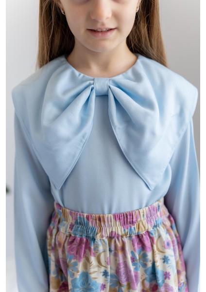 Kız Çocuk Yaka Detaylı Dokuma Bluz fiyatları