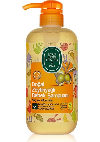 Doğal Zeytinyağlı Bebek Şampuanı 600 ml Pp Şişe