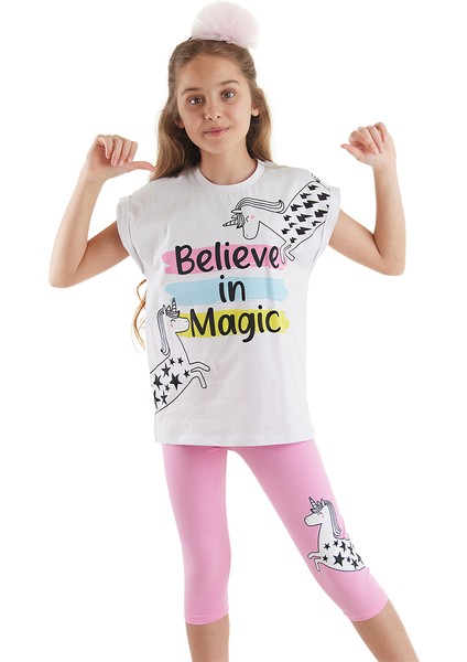 Believe in Magic Kız Çocuk T-Shirt Tayt Takım