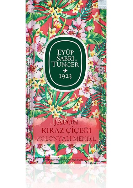 Eyüp Sabri Tuncer Japon Kiraz Çiçeği Kolonyalı Mendil 150'li (Küçük Boy)