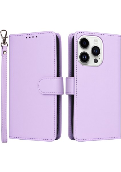 iPhone 14 Pro Max Max Katlanabilir Stant Çıkarılabilir Deri TeIefon Kılıfı (Yurt Dışından)