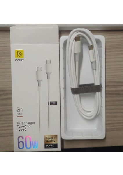 Pd 3,0 Type-C To Type-C 6A Veri ve Şarj Kablosu