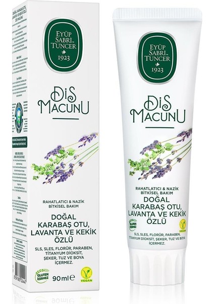 Doğal Karabaş Otu, Lavanta ve Kekik Özlü Diş Macunu 90 ml