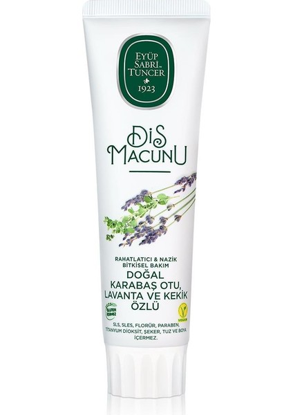 Doğal Karabaş Otu, Lavanta ve Kekik Özlü Diş Macunu 90 ml