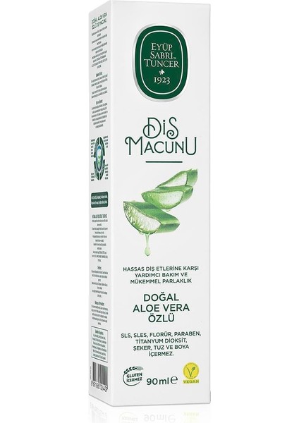 Eyüp Sabri Tuncer Doğal Aloe Vera Özlü Diş Macunu 90 ml