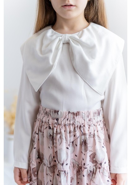 Kız Çocuk Yaka Detaylı Dokuma Bluz fiyatları