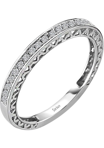 G Renk 0,17 Karat Pırlanta Yarım Tur Yüzük 0404R0284