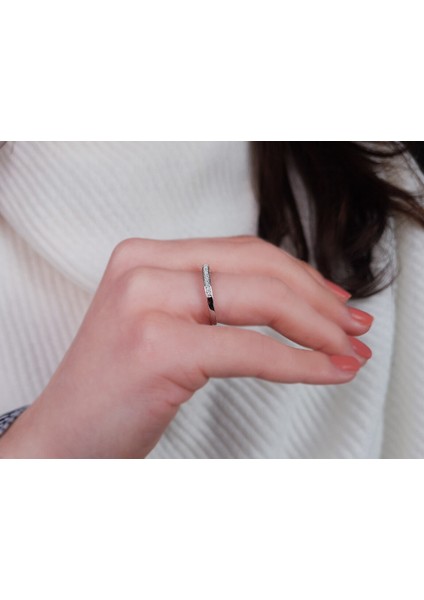 G Renk 0,17 Karat Pırlanta Yarım Tur Yüzük 0404R0284 indirimleri