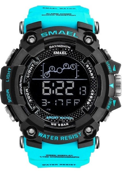 Smael Erkek Doğa Sporları Waterproof Yuvarlak Kol Saati Sapphire (Yurt Dışından)