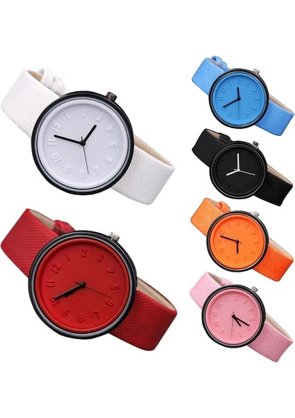 Unisex Çift Katmanlı Yuvarlak Kumaş Bant Quartz Kol Saati Blue (Yurt Dışından)