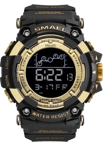 Smael Erkek Doğa Sporları Waterproof Yuvarlak Kol Saati Gold (Yurt Dışından) fiyatları