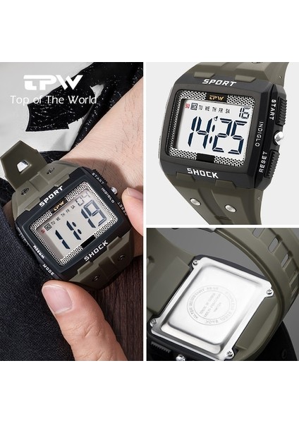 Oloey K9004 Çok Işlevli Dijital Su Geçirmez Spor Saat - Yeşil (Yurt Dışından)