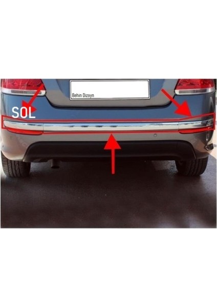 Fıat Linea Arka Tampon Çıtası Krom Sol 735548294 2012-2018 fiyatları