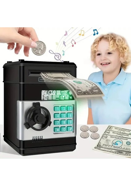 Elektronik Kumbara Şifre Çocuklar Için Kasa Para Dijital Paralar Nakit Tasarrufu Güvenlik Kasası Atm Makinesi Çocuk modelleri