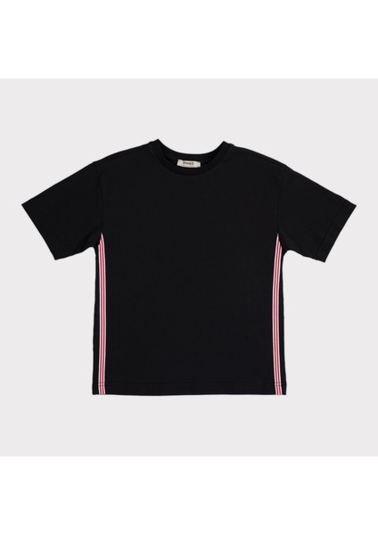 Yanları Şerit Detaylı T-Shirt