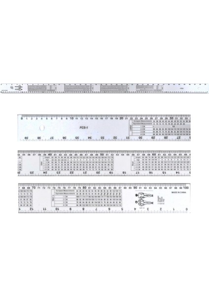 Manifatura Cetveli Plastik 1 Metre (100 Cm) (39 Inç)