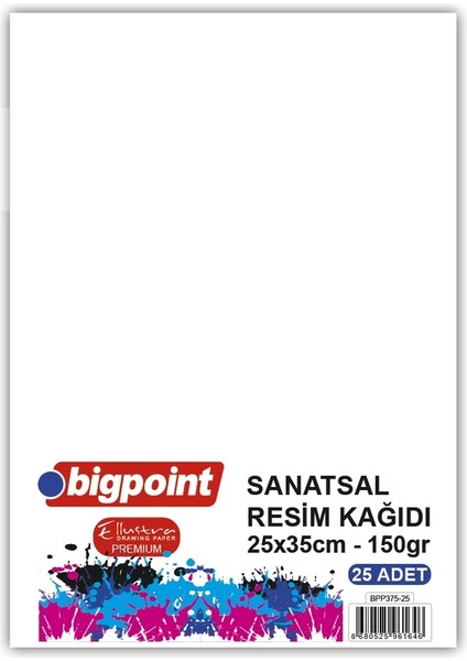 Sanatsal Resim Kağıdı 25X35CM 150 Gram - 25 Yaprak x 5 Adet