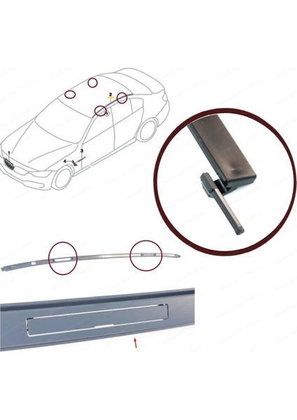 Bmw 3 Serisi F31 Tavan Oluk Çıta Port Kapağı 11-2020 51137312617 fiyatları
