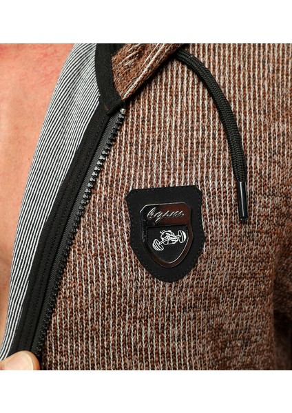 Oversize Kapşonlu Spor Ceket Dokulu Eşofman Üstü Bgsm 3643 modelleri