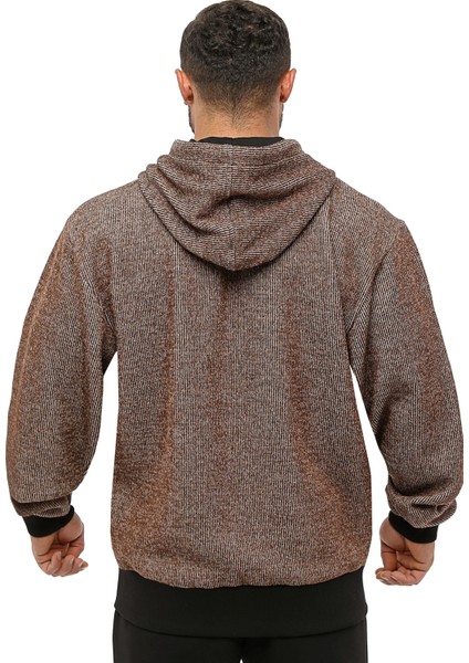 Oversize Kapşonlu Spor Ceket Dokulu Eşofman Üstü Bgsm 3643 indirimleri