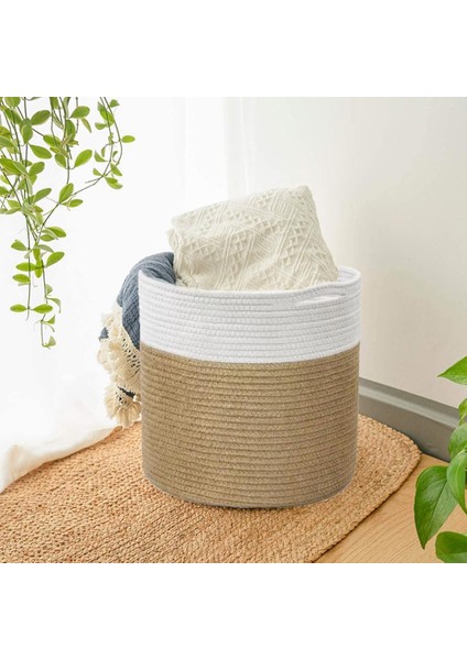 Büyük Sepetler Ipli, Sepet Dokuma Battaniye Sepeti Sarı 30CM (Yurt Dışından) modelleri