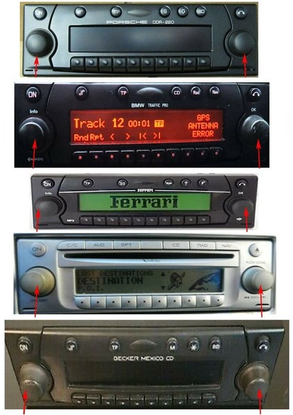 Ferrarı Becker CD Radio Için Radyo Düğmesi 1 Adet modelleri