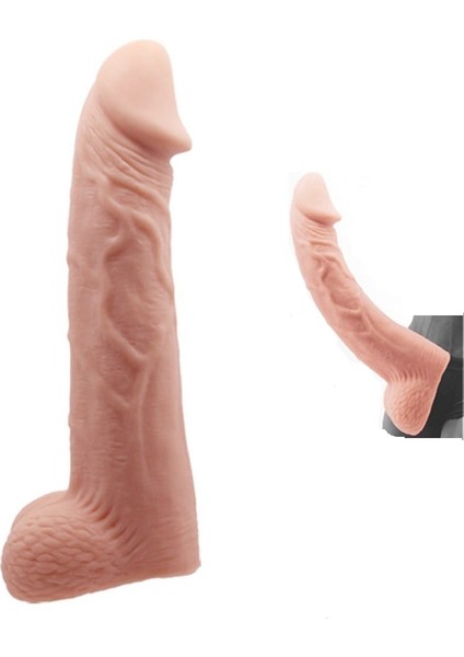8 cm Dolgulu Realistik Penis Kılıfı