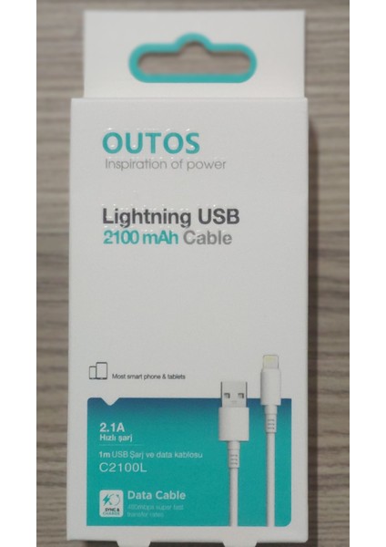 Lightning USB 2100 Mah Cablo