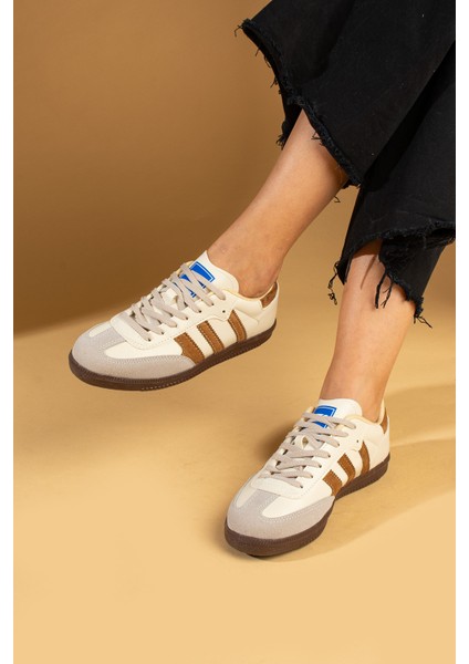 Bağcıklı Comfort Taban 3 Şeritli Kadın Sneaker 001-1009-24BEJKAHVE fiyatları