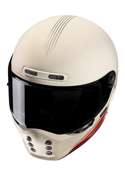 V10 Tami Mc1 Kapalı Motosiklet Kaskı Krem Kırmızı fiyatları