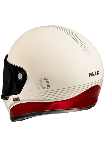 V10 Tami Mc1 Kapalı Motosiklet Kaskı Krem Kırmızı modelleri