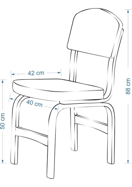 Ege Sandalye ve Bank Avanos Ahşap Mdf Mutfak Masası Takımı - 70X120 cm