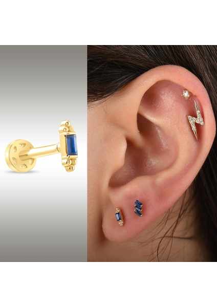 Safir Taşlı Tragus Piercing