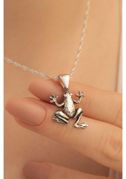 Kurbağa Figürlü Kadın Gümüş Kolye fiyatları