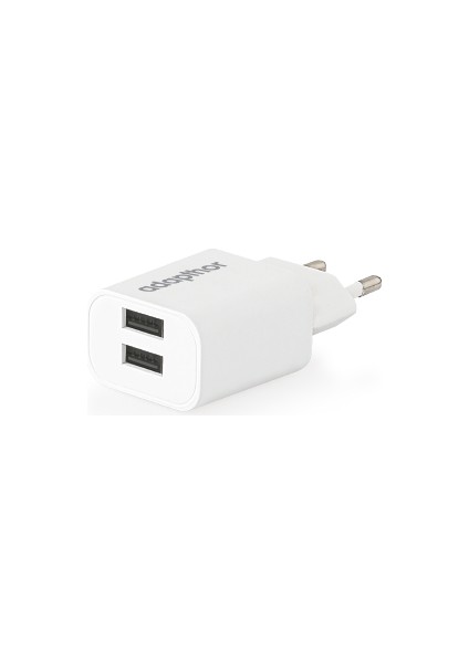 10W 5V 2.1A Çift USB Adaptör ( Kutulu ) Beyaz